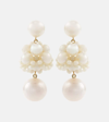 Sophie Bille Brahe White Dora Perle Earrings In Gold