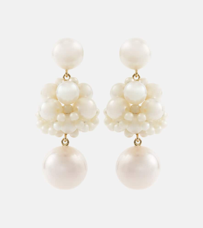Sophie Bille Brahe Dora Perle 14kt Gold Drop Earrings With Pearls