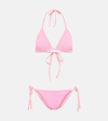 Hunza G Gina Triangle Bikini Set In Pink In Pink