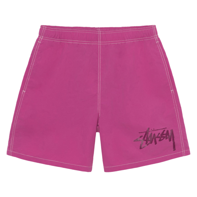 Pre-owned Stussy X Our Legacy Work Shop Water Short 'magenta' In Pink