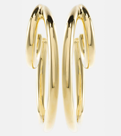 Jennifer Fisher Double Baby 14kt Gold Hoop Earrings In Yellow