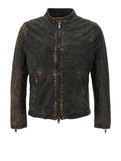 Giorgio Brato Vintage Leather Jacket In Marrón