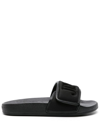 Jimmy Choo Slides With Logo In Black