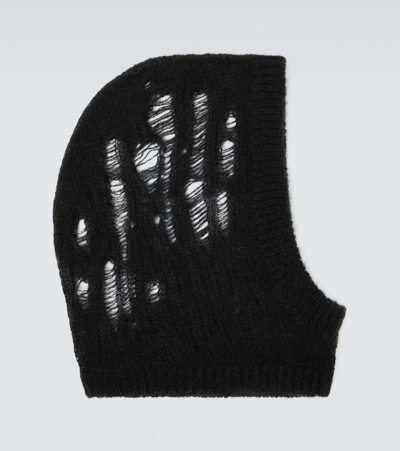 Rick Owens Cappuccio Maglia Ski Mask In Black