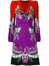dressing gownRTO CAVALLI paisley V-neck dress,FQT141SXF4412245373