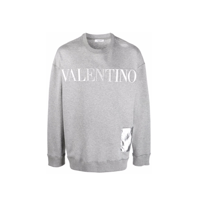 Valentino Logo Sweatshirt In Gray
