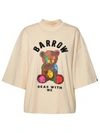BARROW BARROW BEIGE COTTON T-SHIRT