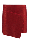 Andreädamo Asymmetrical Crystal-studded Wrap Skirt In Red
