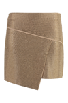 Andreädamo Andreādamo Sequin Knit Skirt In Gold