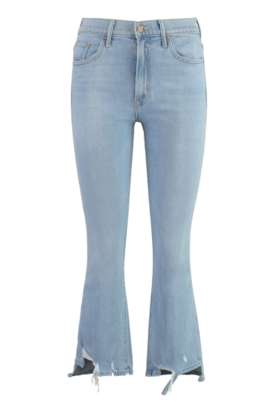 MOTHER THE INSIDER CROP STEP CHEW STRETCH COTTON JEANS