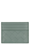 Bottega Veneta Women's Intrecciato Credit Card Case In Green