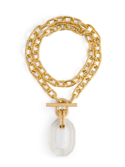 Paco Rabanne Iconic Collier In Gold Transparent