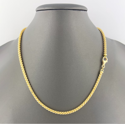 Pre-owned Nova 14k Yellow Gold 30" Solid Men Franco Curb Mens Link 3 Mm 41 Grams Chain Necklace In No Stone