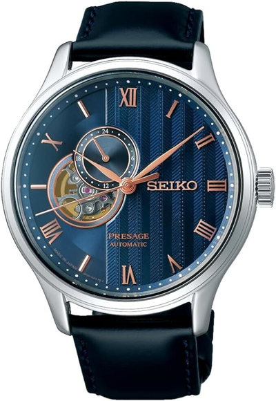Pre-owned Seiko Presage Basic Sary187 Watch Blue Automatic See-through Back Men In Box