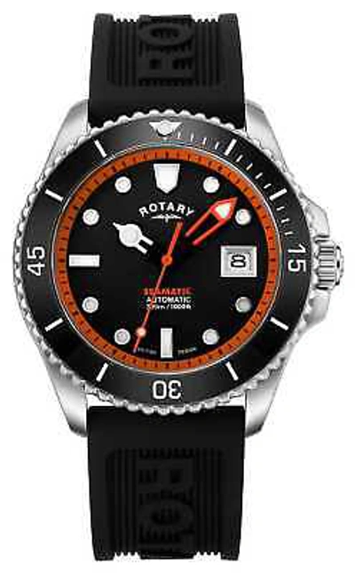 Pre-owned Rotary Seamatic Automatic 300m (42mm) Black & Orange Dial / Black Gs05430/84