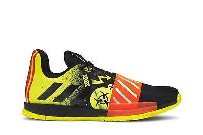 Pre-owned Adidas Originals Adidas Harden Vol. 3 'caution' Fv2592 In Core Black/yellow/solar Red