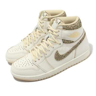 Pre-owned Nike Air Jordan 1 Retro Hi Og Craft Aj1 Vibrations Of Naija Men Shoes Fd8631-100 In White