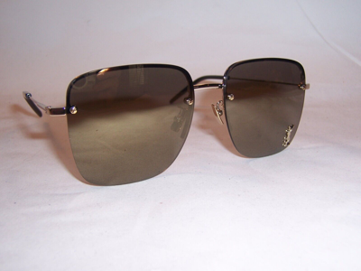 Pre-owned Saint Laurent Sunglasses Sl 312m 006 Gold/brown Morror Authentic 312