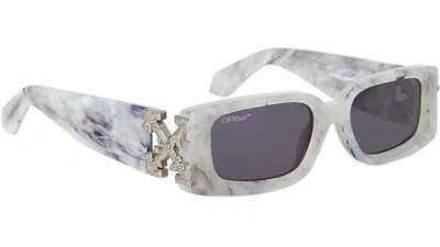 Pre-owned Off-white Roma Marble Dark Grey Roma Marble Sunglasses In Gray