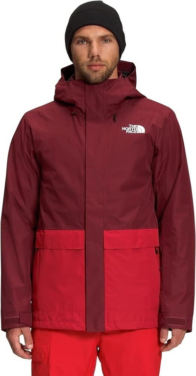 Pre-owned The North Face Clement Nf0a4qx7d0e Mens Cordovan Red Triclimate Jacket Xxl Nf004