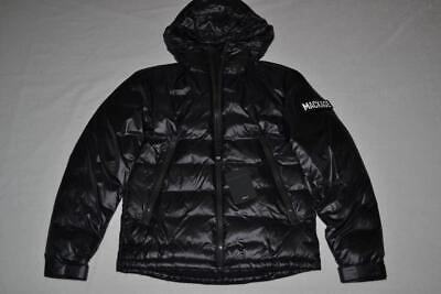Pre-owned Mackage Authentic  Vic Ultralight Sateen Down Jacket Hood Black Men Brand