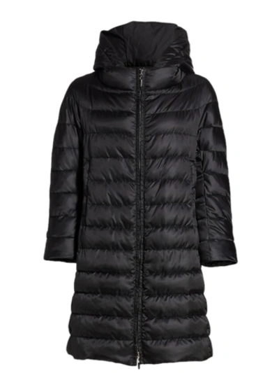 Pre-owned Max Mara Women's 'the Cube' Noveca Black Reversible Down Coat Msrp $1595