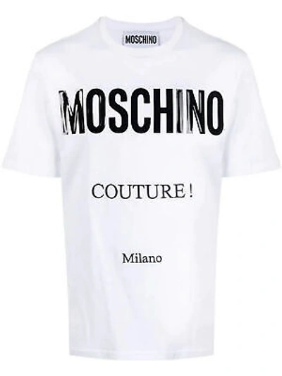 Pre-owned Moschino T-shirt  White Zza0721 5241 394 1/8in126