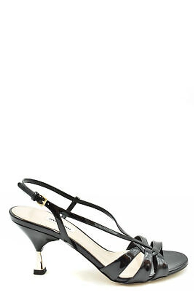 Pre-owned Miu Miu Sandals Miu Black 5x154d 3asn F0002 Ecd989