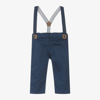 MAYORAL NEWBORN BABY BOYS NAVY BLUE COTTON TROUSERS