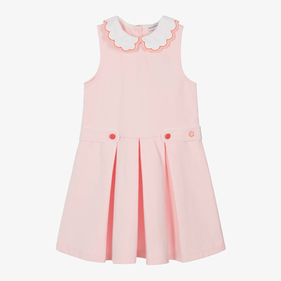 Beatrice & George Babies' Girls Pink Milano Cotton Jersey Dress