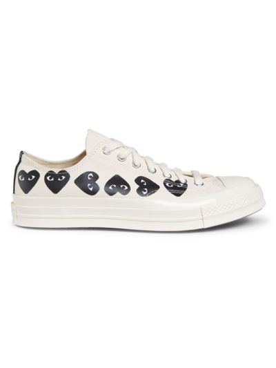 COMME DES GARÇONS PLAY CDG PLAY X CONVERSE MEN'S CHUCK TAYLOR ALL STAR MULTI-HEART LOW-TOP SNEAKERS