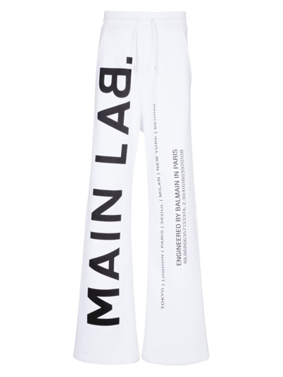 Balmain Main Lab Track Trousers In White