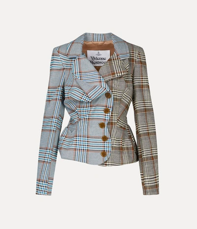 Vivienne Westwood Drunken Tailored Jacket In Multicolor