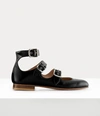 Worlds End Roman Three Strap In Black