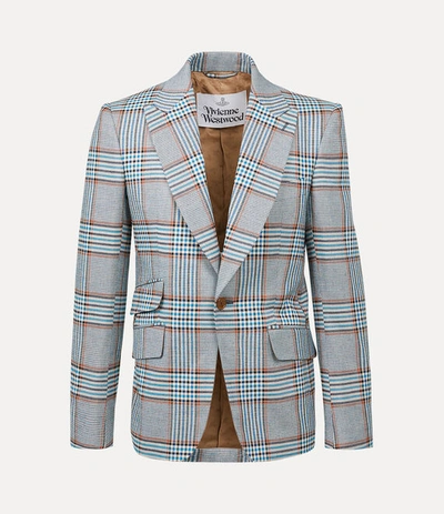 Vivienne Westwood One Button Jacket In Blue-