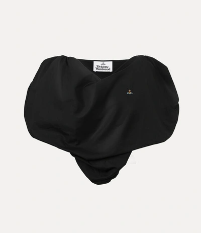 Vivienne Westwood Heart Top In Regenerative Poplin In Black