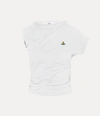 Vivienne Westwood Orb-embroidered Ruched T-shirt In White