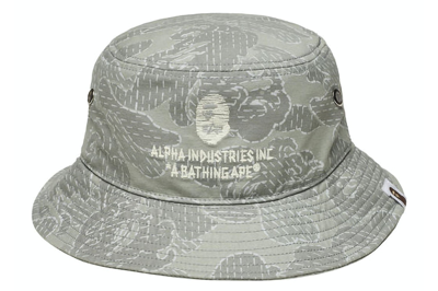 Pre-owned Bape X Alpha Industries Military Hat Olivedrab