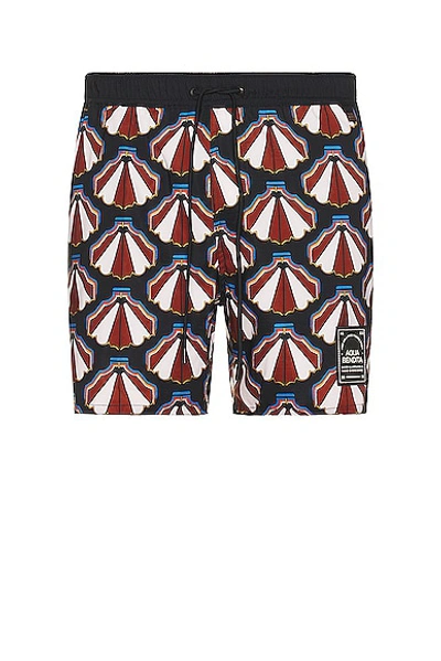 Agua Bendita Men's Diving Into Dreams Joe Abstract Swim Trunks In Neutral