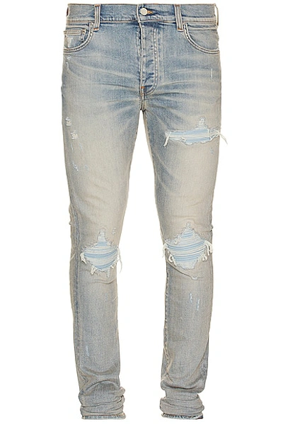 Amiri Mx1 Suede Jean In Blue