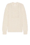 Givenchy Pullover 4g In Maglia Intrecciata In Cream