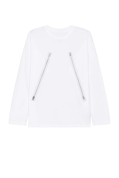 Mm6 Maison Margiela Zip Tee In White