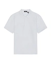 Theory Bron Polo In Cosmos Slub Cotton In Ice