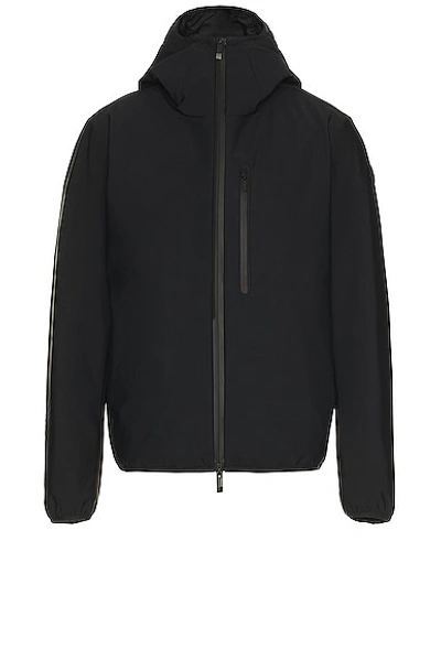 Moncler Men's Lausfer Nylon Hooded Jacket In Black