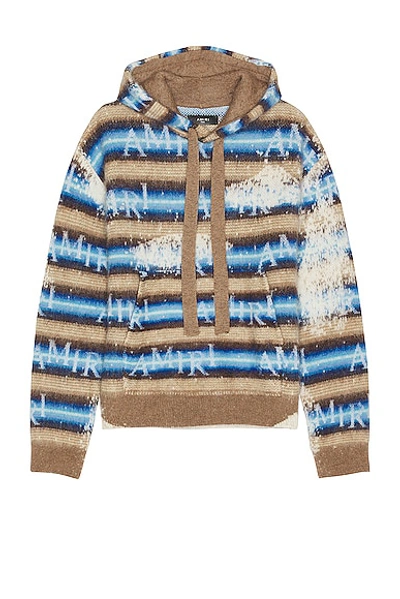 Amiri Staggered Striped Mohair And Wool-blend Hoodie In Multicoloured