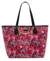 BETSEY JOHNSON GRAFFITI LOVE TOTE WITH REMOVABLE BRACELET