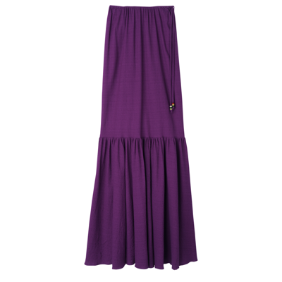 Longchamp Long Skirt In Violet