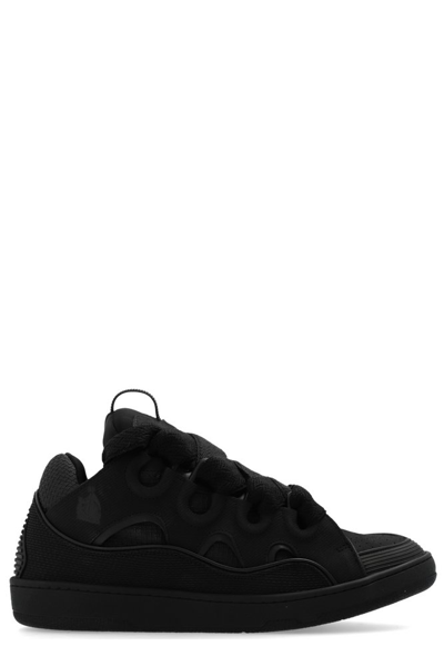 Lanvin Curb Sneakers In Black/black