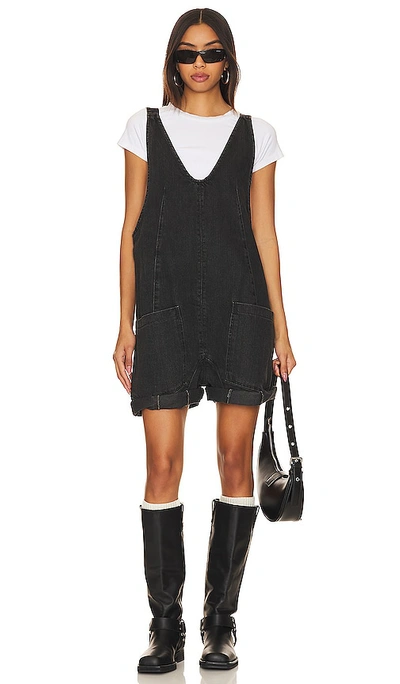 Free People High Roller Shortall In Black