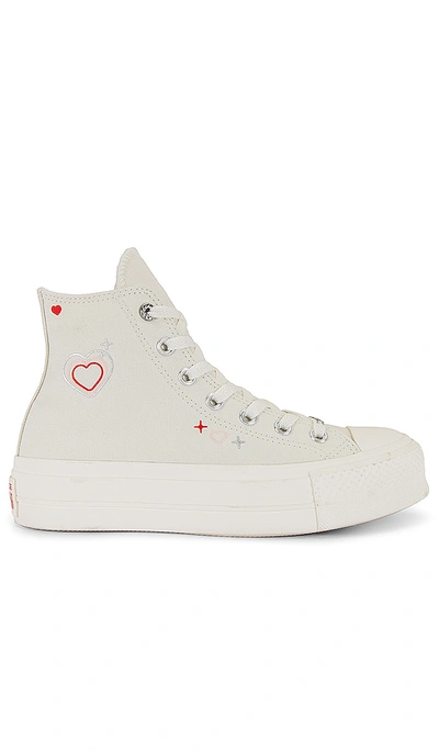 Converse Chuck Taylor All Star Lift Sneaker In White/pink